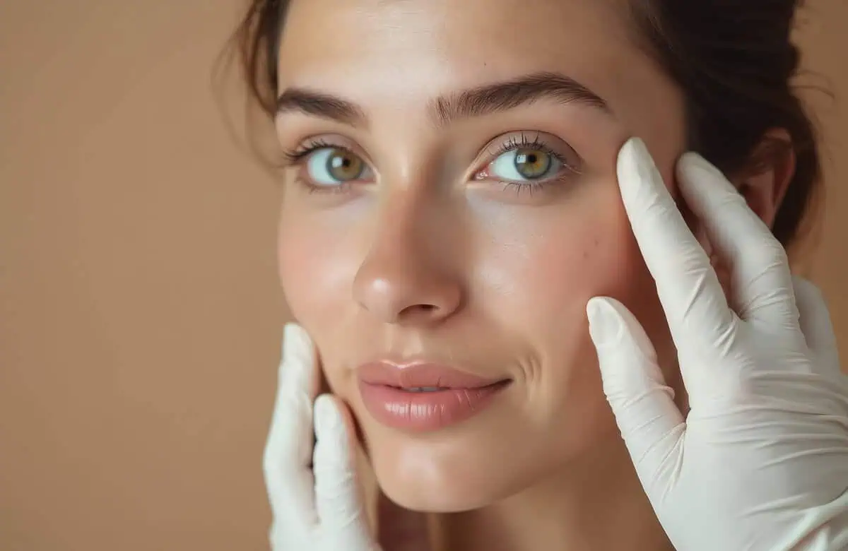 A woman is receiving Advanced Medical Facials in Wheelersburg, OH at Enhanced Beauty Medical Spa